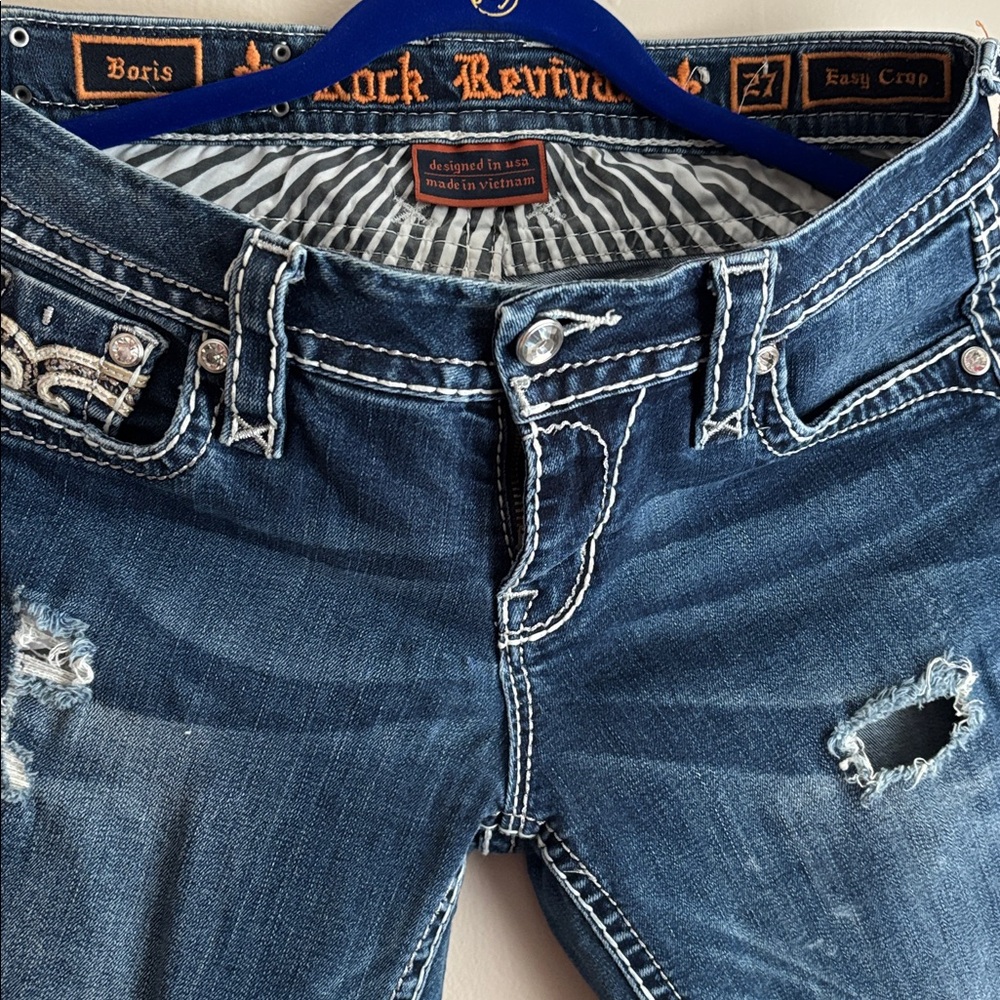 Rock Revival Blue Jeans 27 Easy Crop Boris